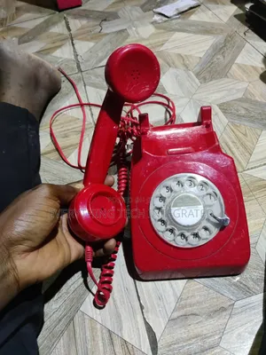 Vintage Gpo 746 Red Dial 1970s Phone - Uk Plug