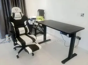 Furgle Game Chair With Electric Adjustable Desks 1.2m (Black)