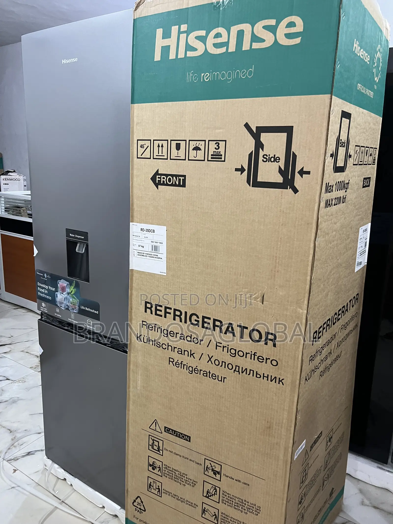 Hisense Refrigerator Ref 35dcb-Rd – 264l Frost-Free Design