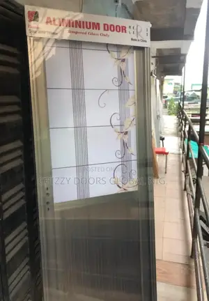 Aluminum Toilets Half Glass Door 7ft by 750