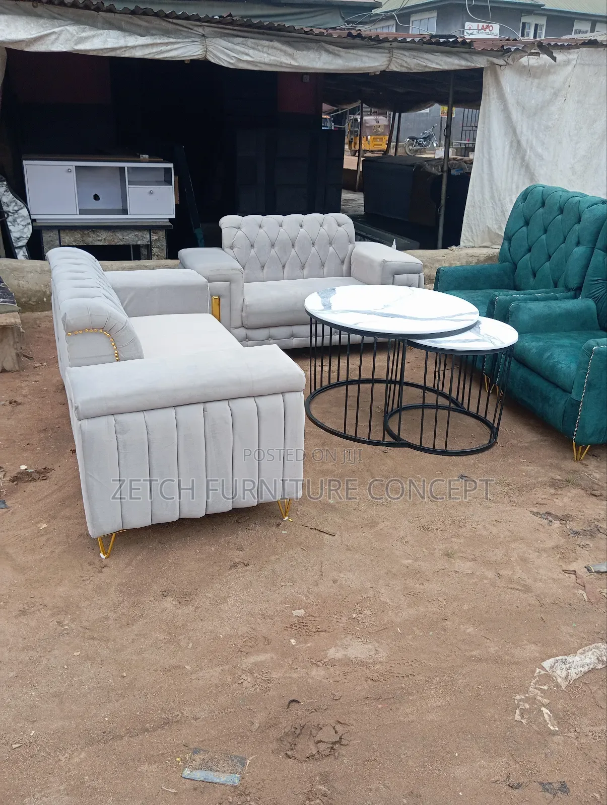 Standard 7 Seaters Sofas With Marble Top Center Table