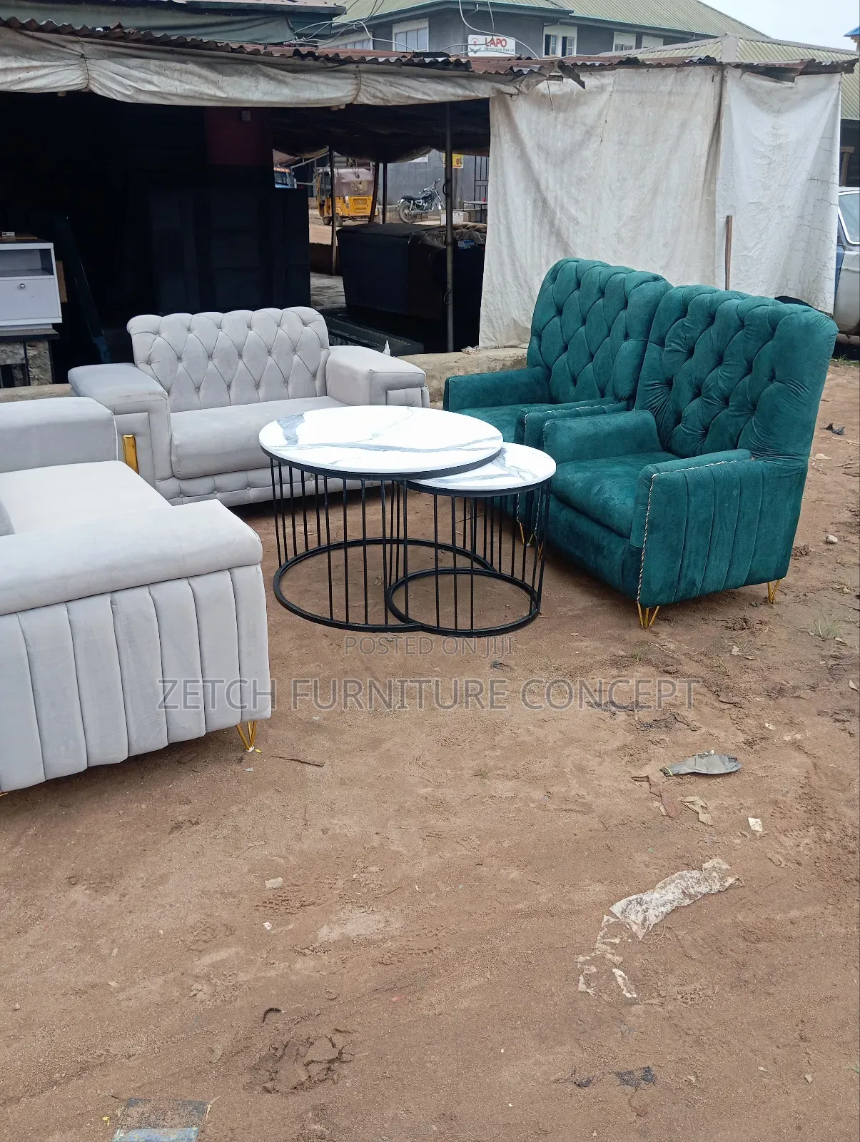 Standard 7 Seaters Sofas With Marble Top Center Table