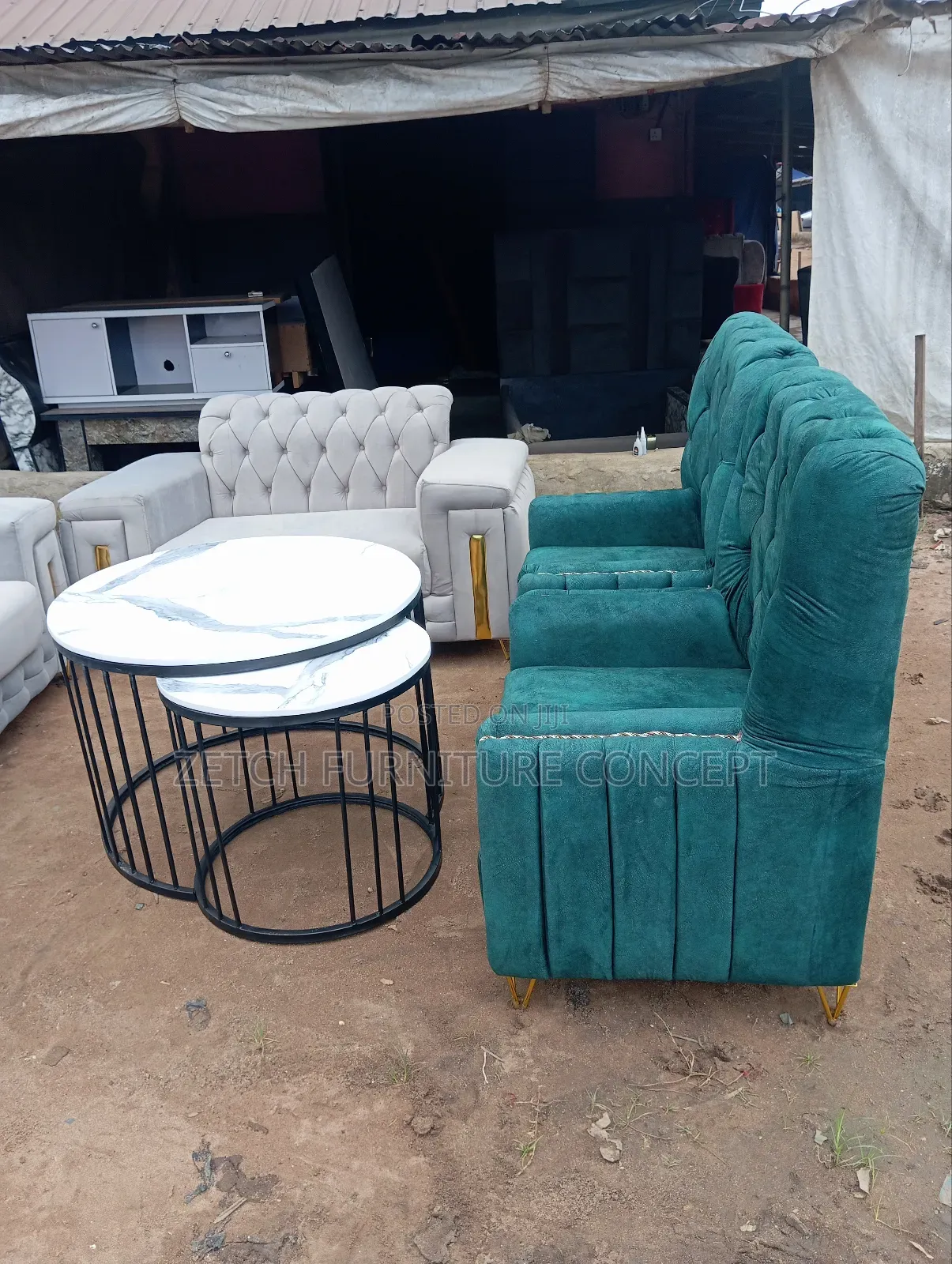 Standard 7 Seaters Sofas With Marble Top Center Table