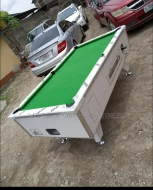 White Marble and Coin Snooker Board