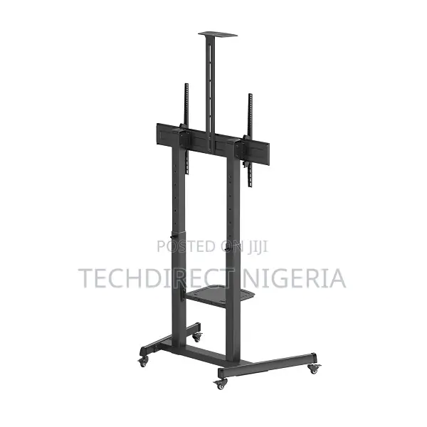 60"-100" Mobile Height-Adjustable Interactive Flat Panel and Tv Stand