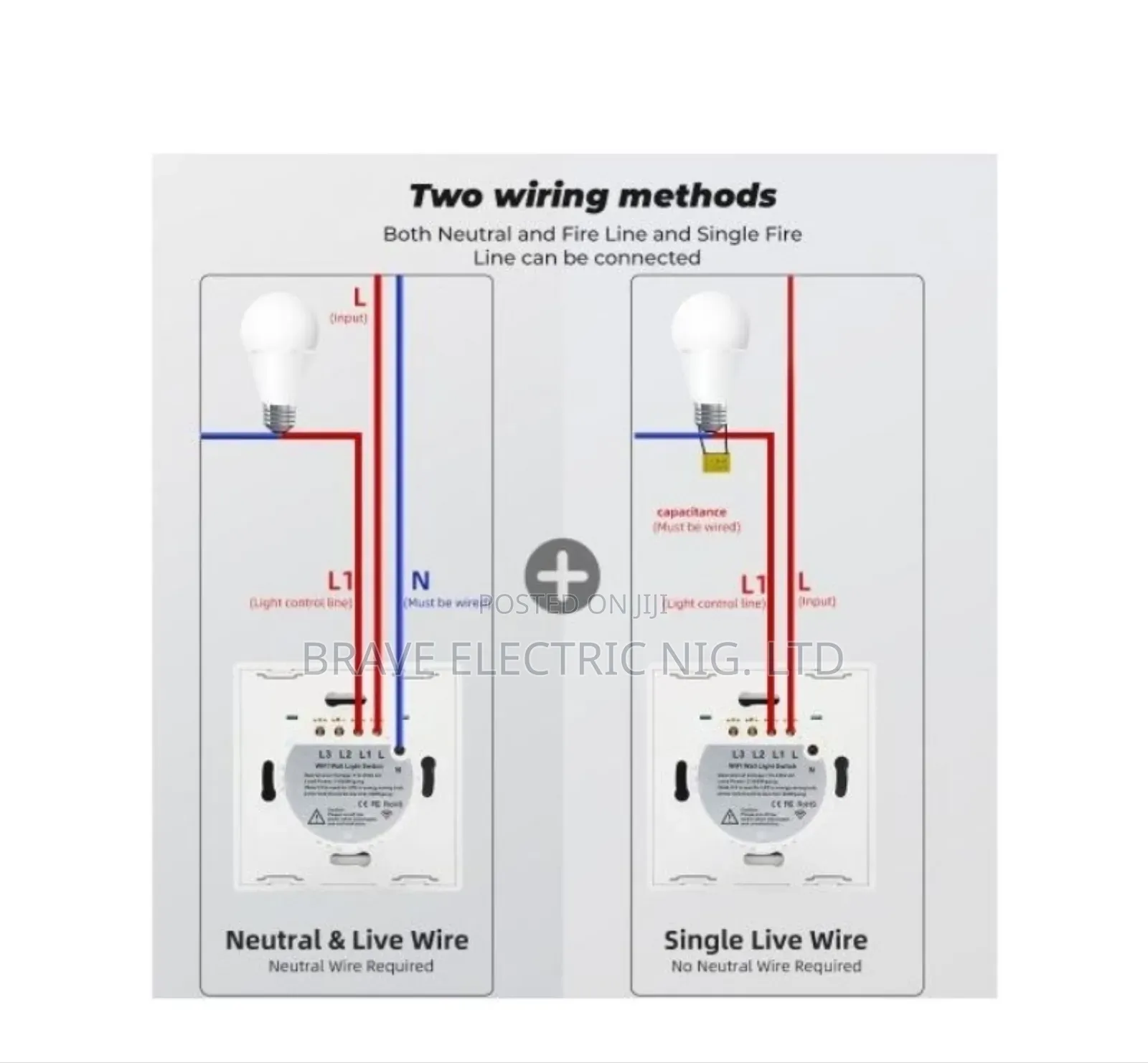 Tuya Wifi + Rf 4 Gang Smart Switch Black