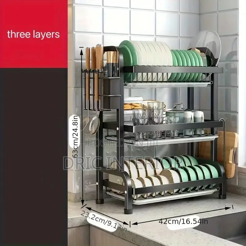 3 Tier Stainless Steel Dish Rack
