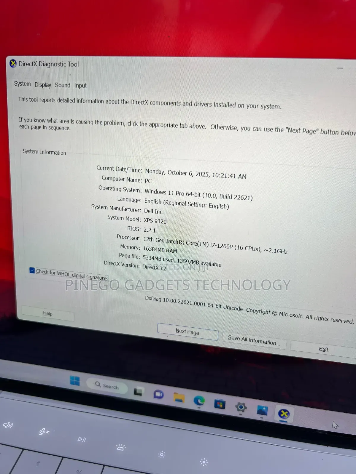 Laptop Dell XPS 13 16GB Intel SSD 512GB