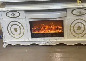 Royal Electric Fire Flame Tv Stand With Cabinet Storage