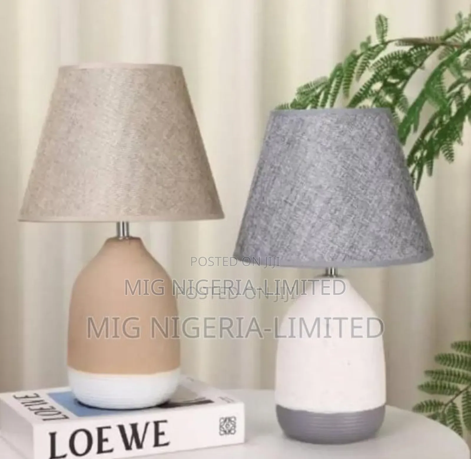 Azure Ceramic Table Lamp Light Decorations Reading Desk Lamp