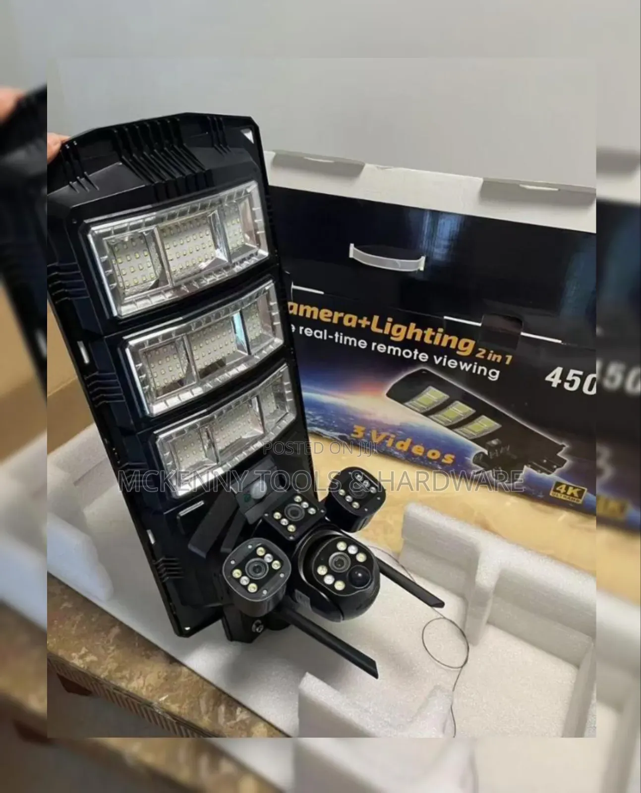 Solar-powered Street Light With An Integrated Cctv Camera System.