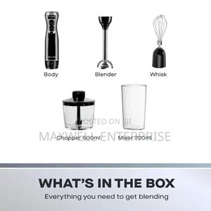 Daewoo 3in1 Hand Blender Set With Whisk, Chopper and Jug