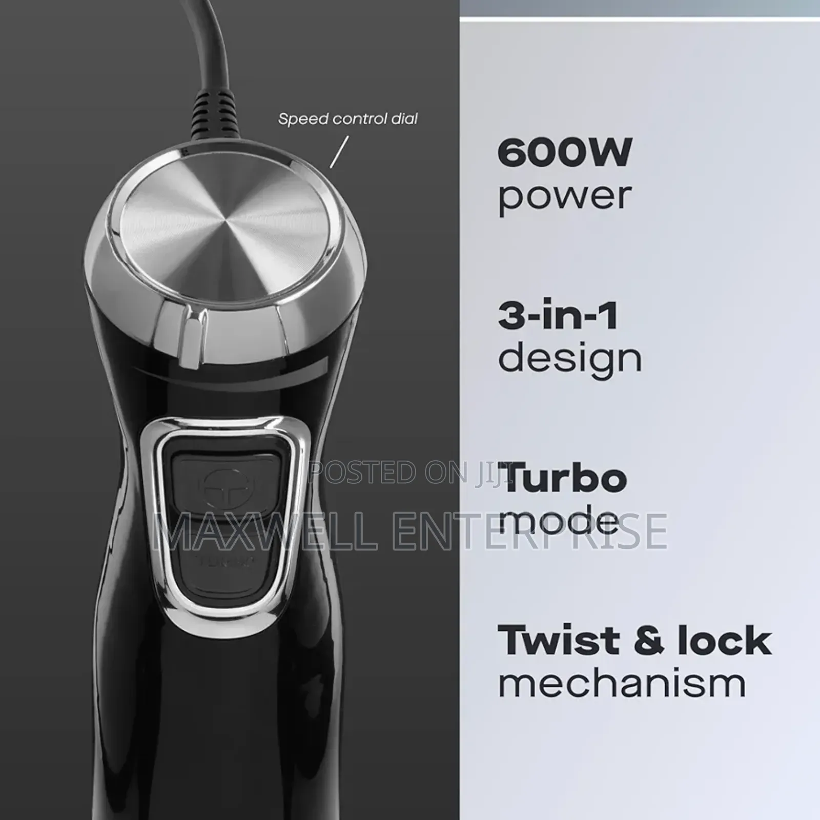 Daewoo 3in1 Hand Blender Set With Whisk, Chopper and Jug
