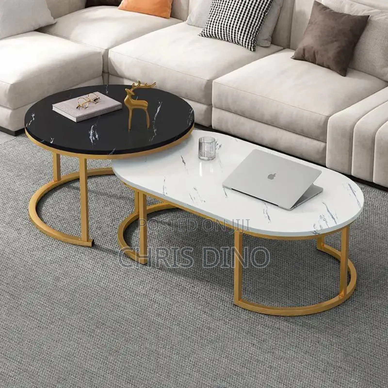 Oval and Round Center Table