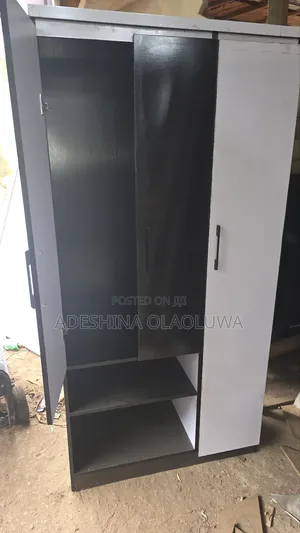 6x3 Black White Wardrobe