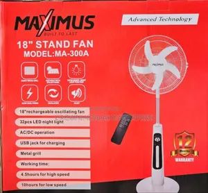 Maximus Rechargeable Fan