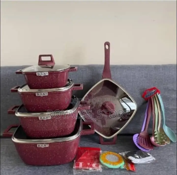 21pcs Granite Cookware Set With Nonstick Spoon