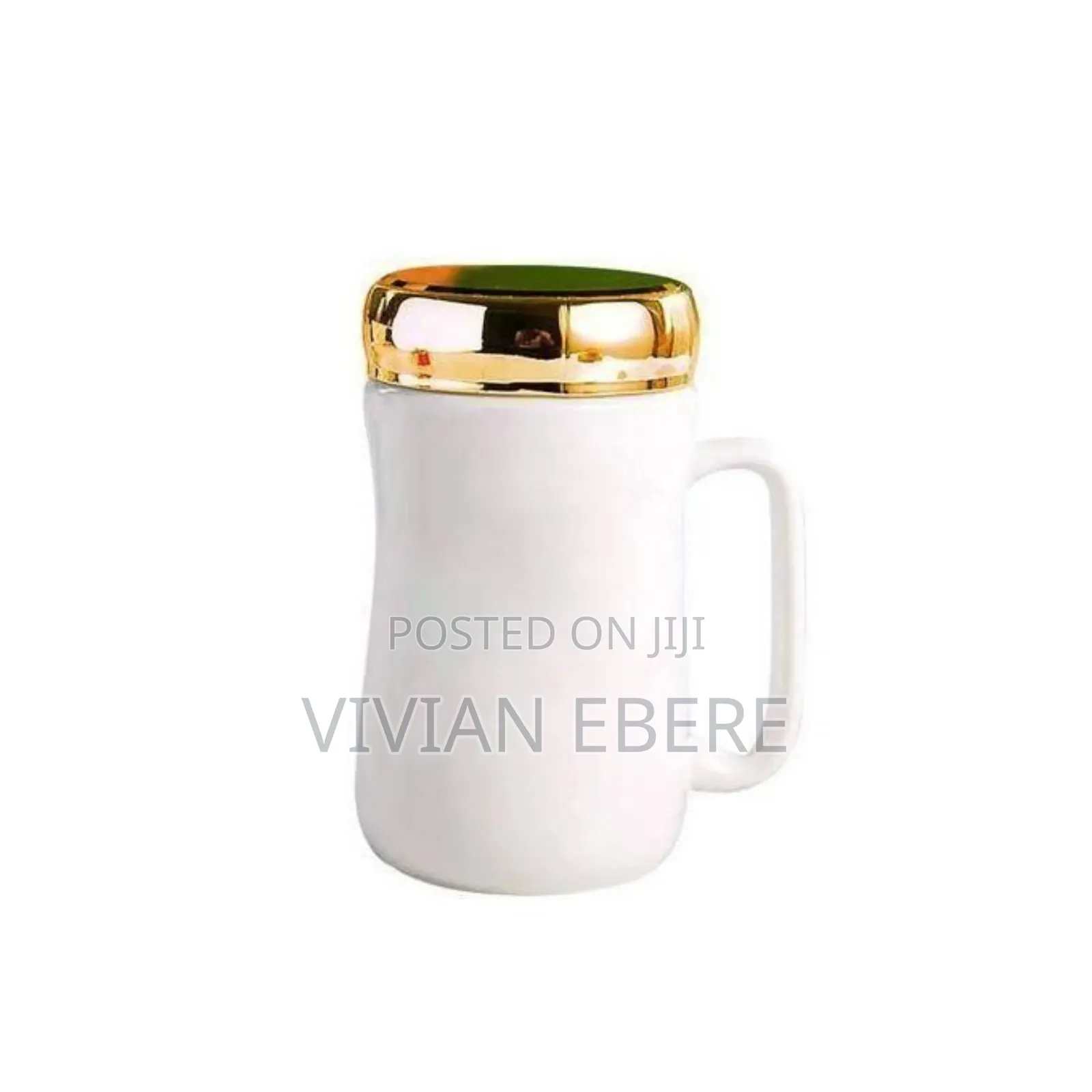 Ceramic Mug With Mirror Lid
