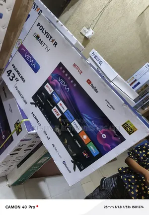Original Polystar Frameless Tv 43" Full Hd Smart Netflix Bluetooth Usb