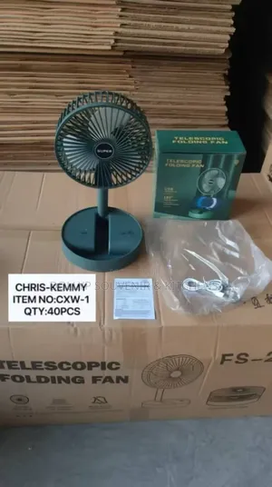 Led Light Rechargeable Fan