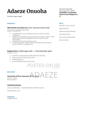 Sales Telemarketing CV