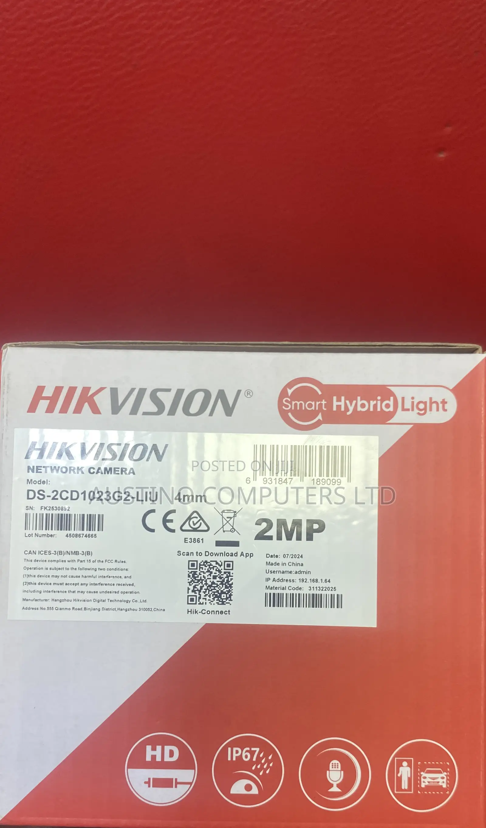 2mp Network Camera Hikvision