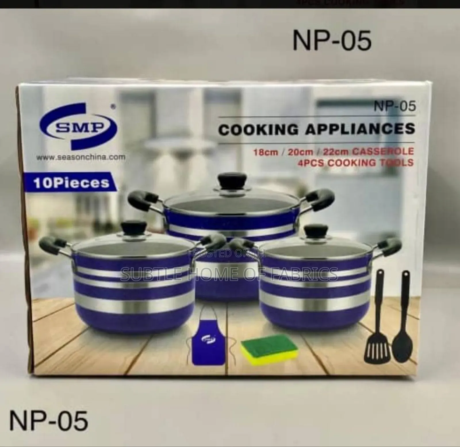 Durable 10-Piece Non-Stick Cooking Pot Set