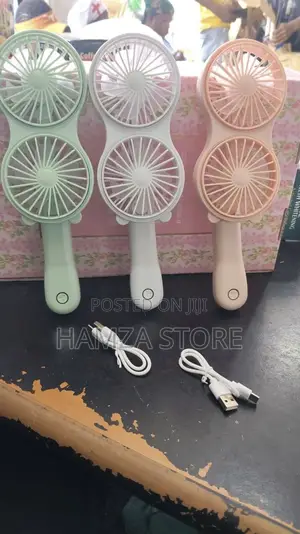 Double Headed Rechargeable Handheld Fan