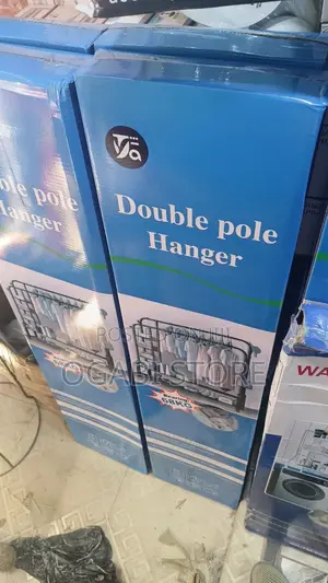 68kg Double Pole Clothes Hanger With Wheels