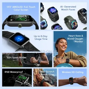 Oraimo Watch Nova 2 Lite 1.93'' Amoled Touch Color Screen Smart Watch