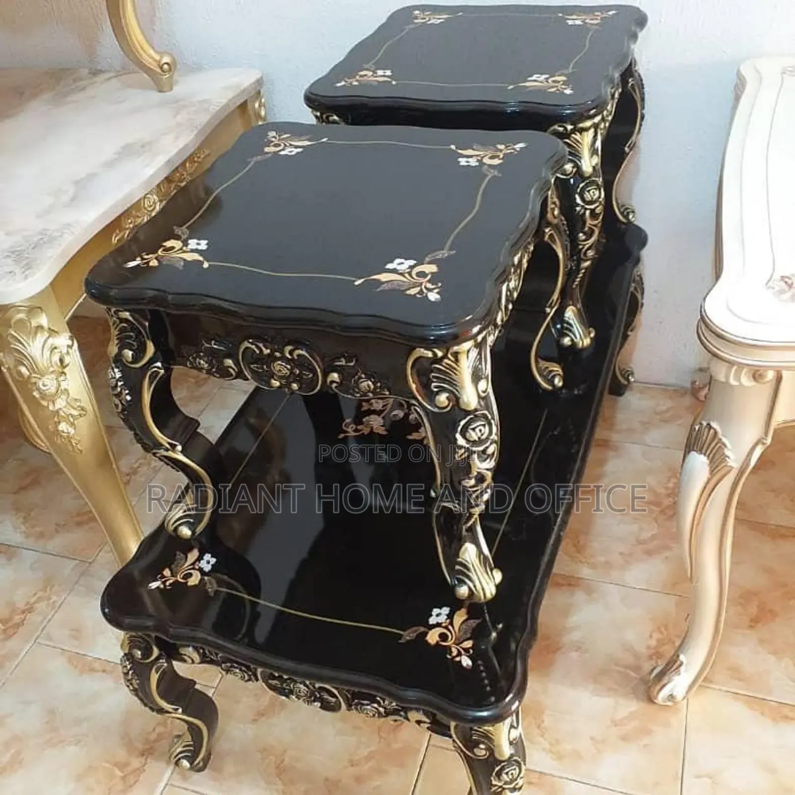 Royal Center Table and Two Side Stools