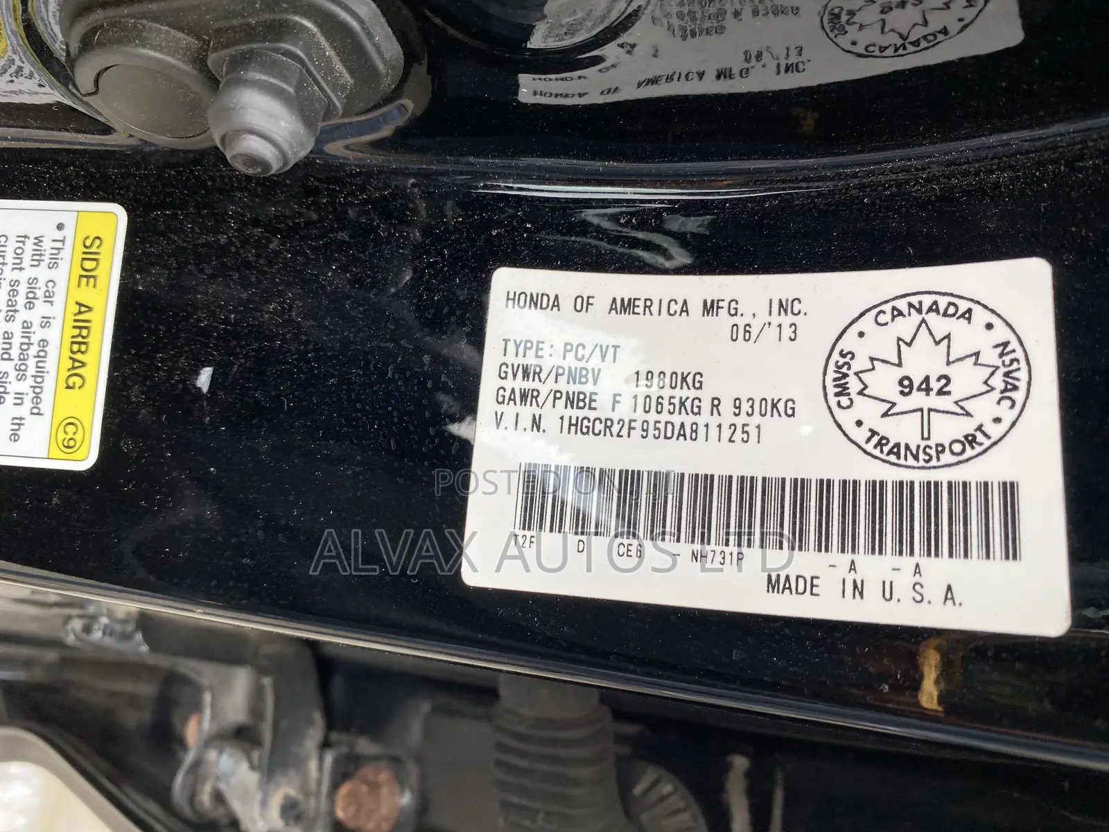 Honda Accord 2013 Black