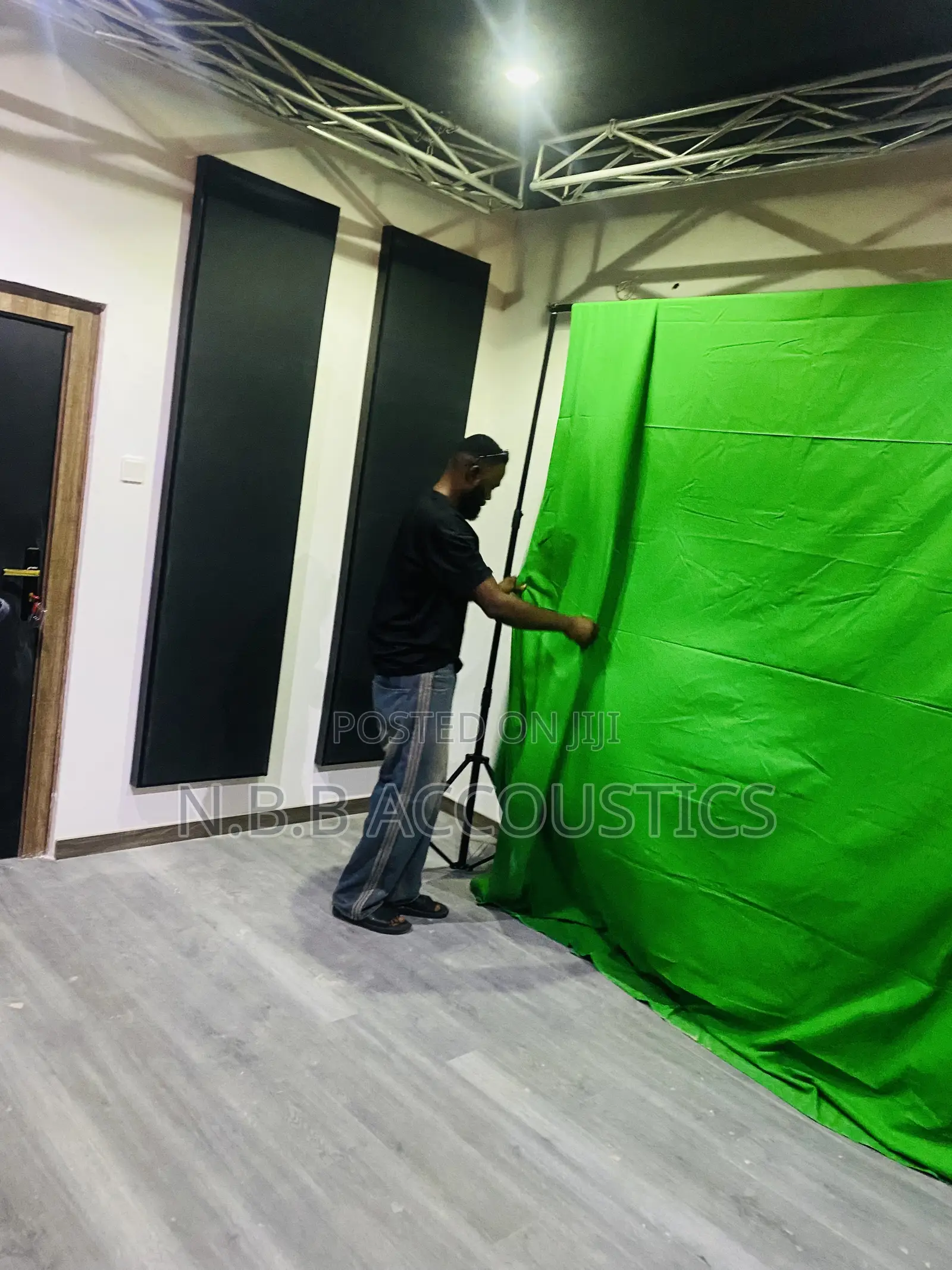 Green Background Studio Setup