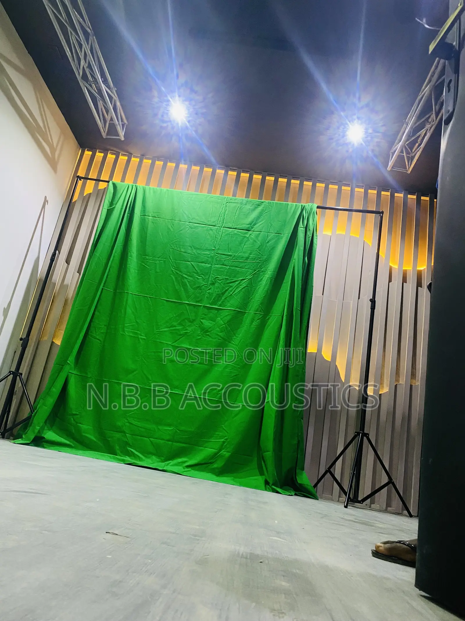 Green Background Studio Setup