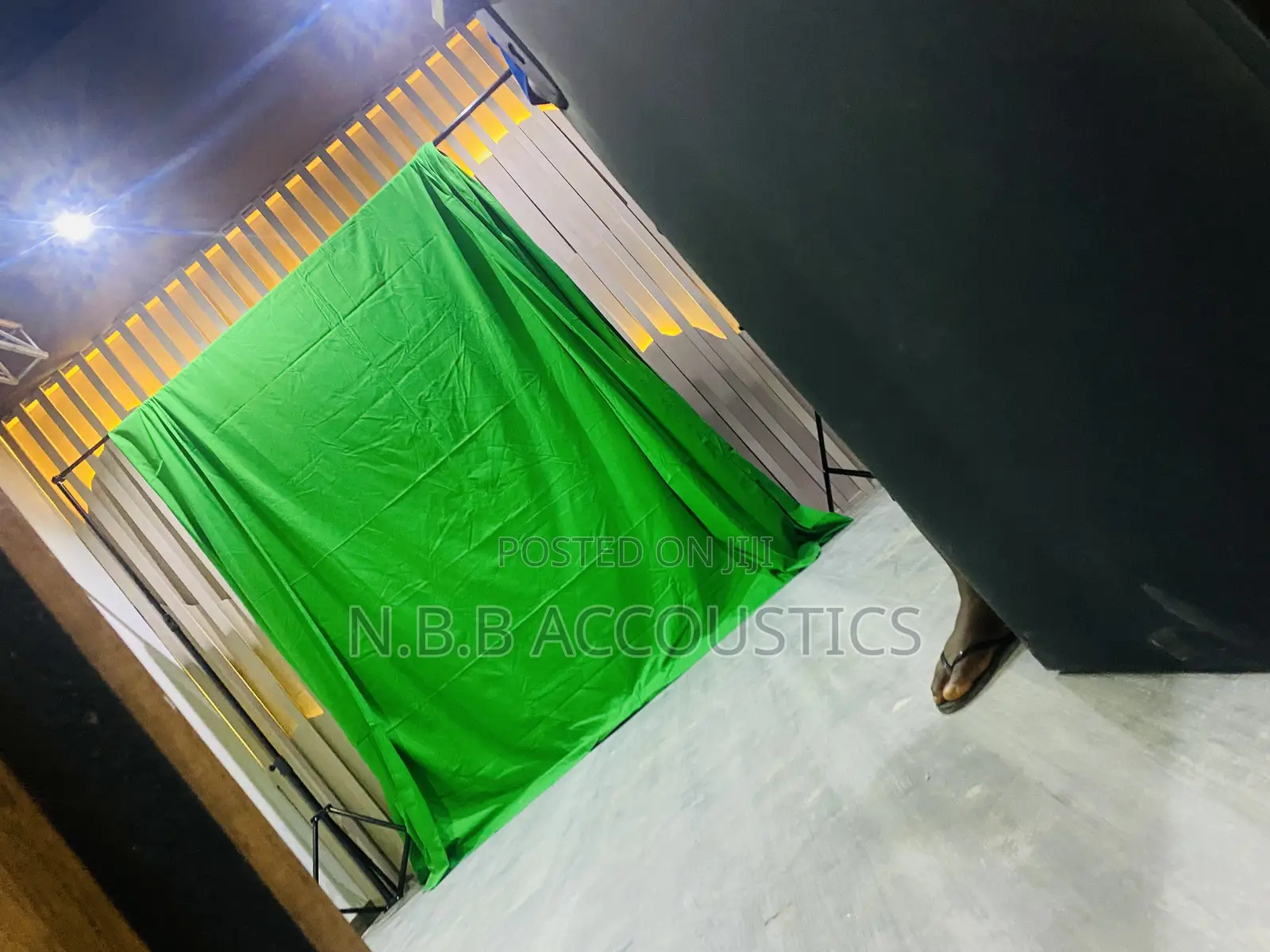 Green Background Studio Setup