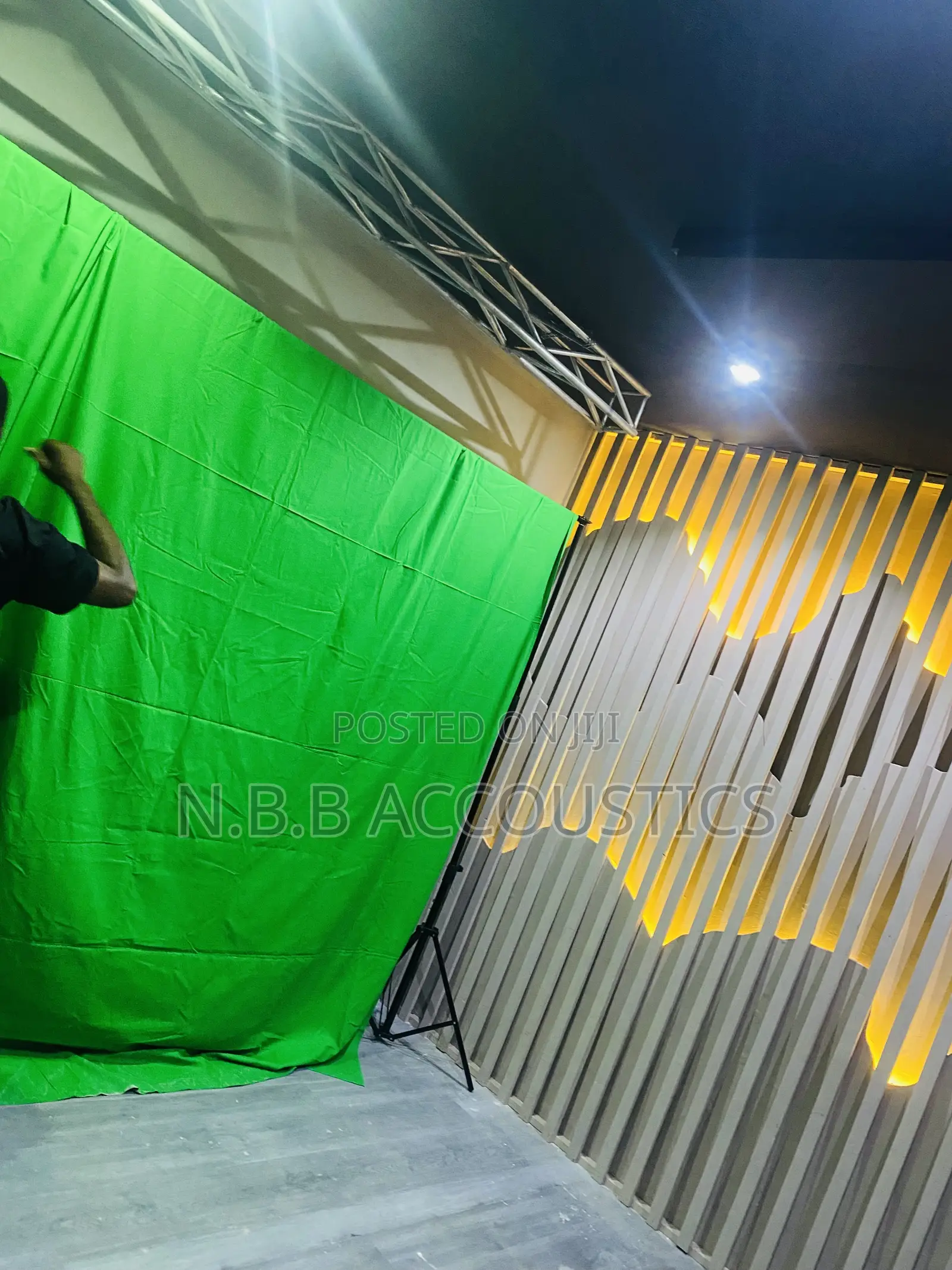 Green Background Studio Setup