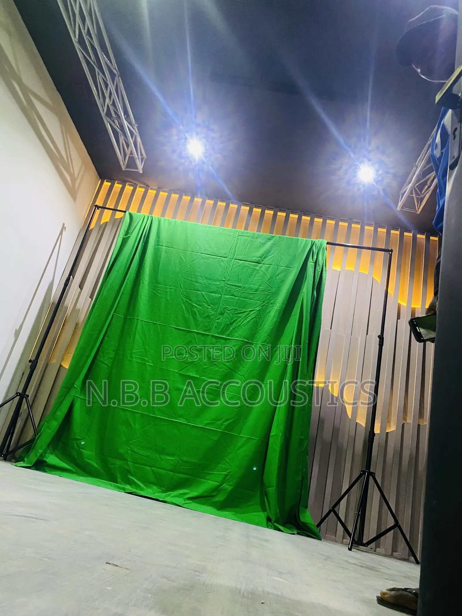 Green Background Studio Setup