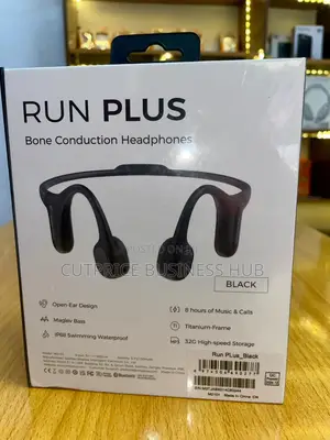 Run Plus Bone Conduction Headphones, Open-Ear Bluetooth Headphones