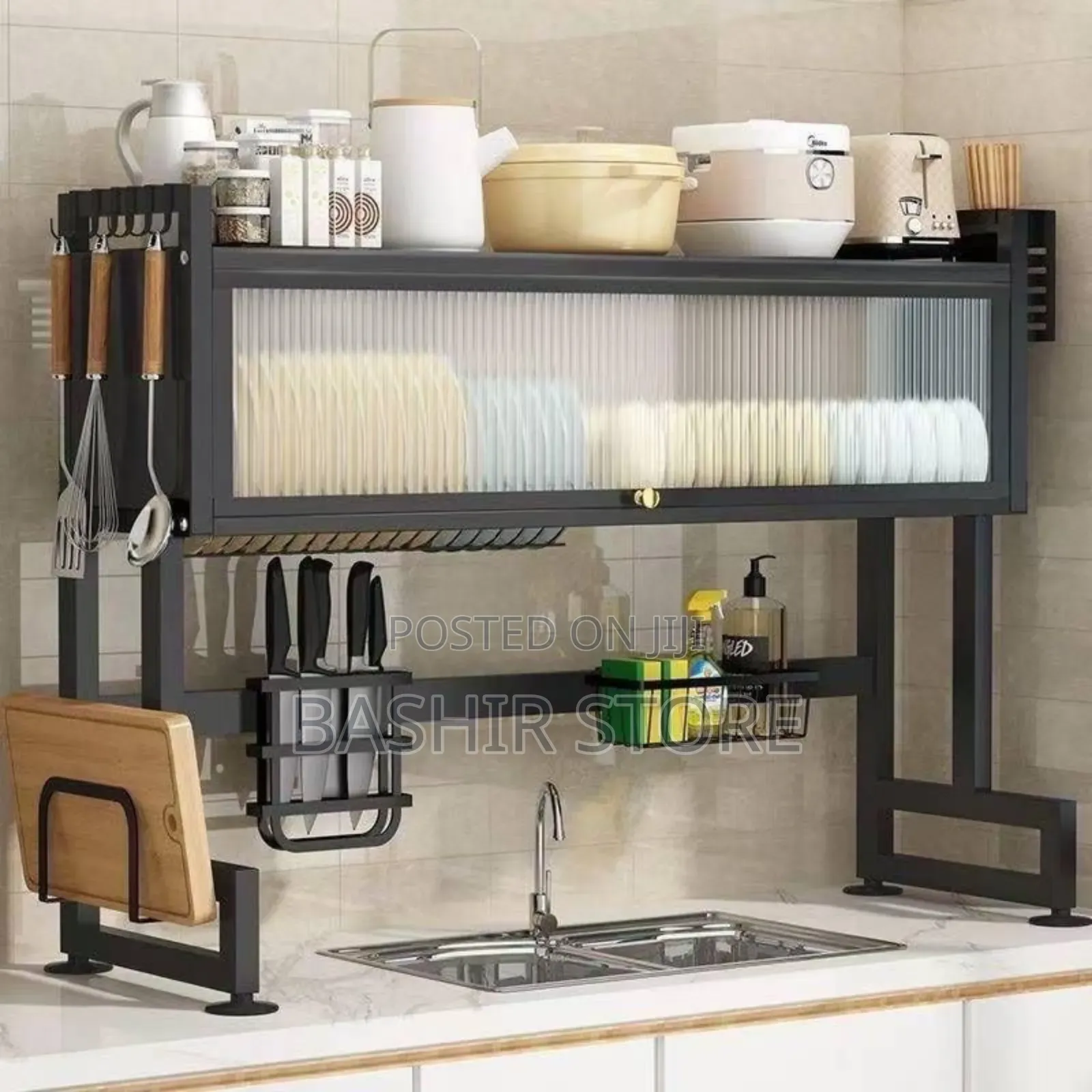 Over-the-Sink Dish Drying Rack and Organizer.