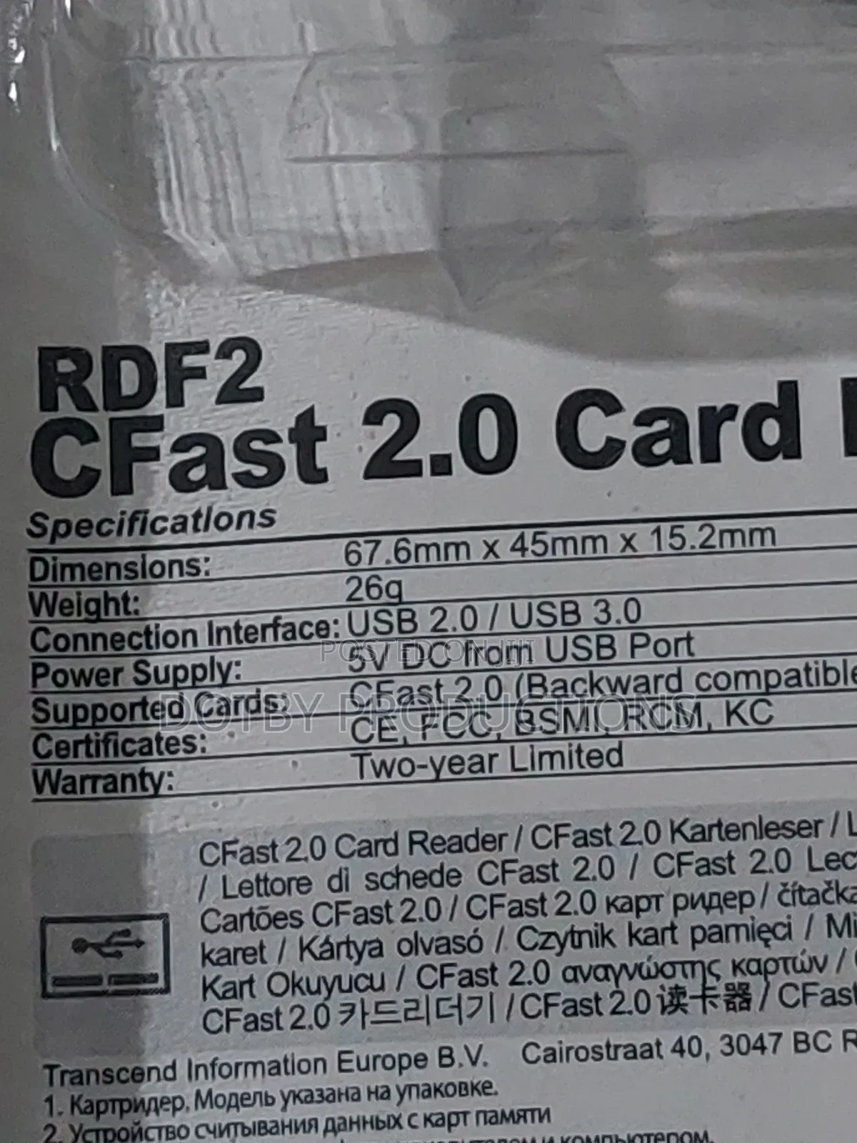 Transcend Cfast 2.0 Card Reader
