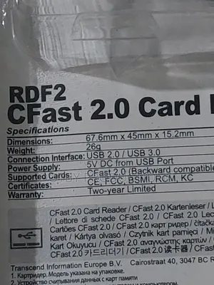 Transcend Cfast 2.0 Card Reader