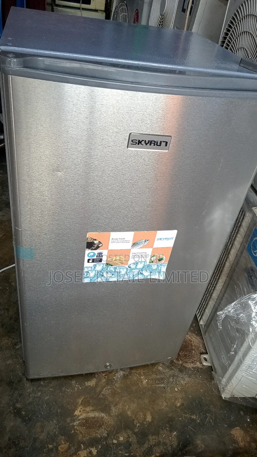 Skyrun 100l Fridge Freezer Grey Colour Working Perfectly