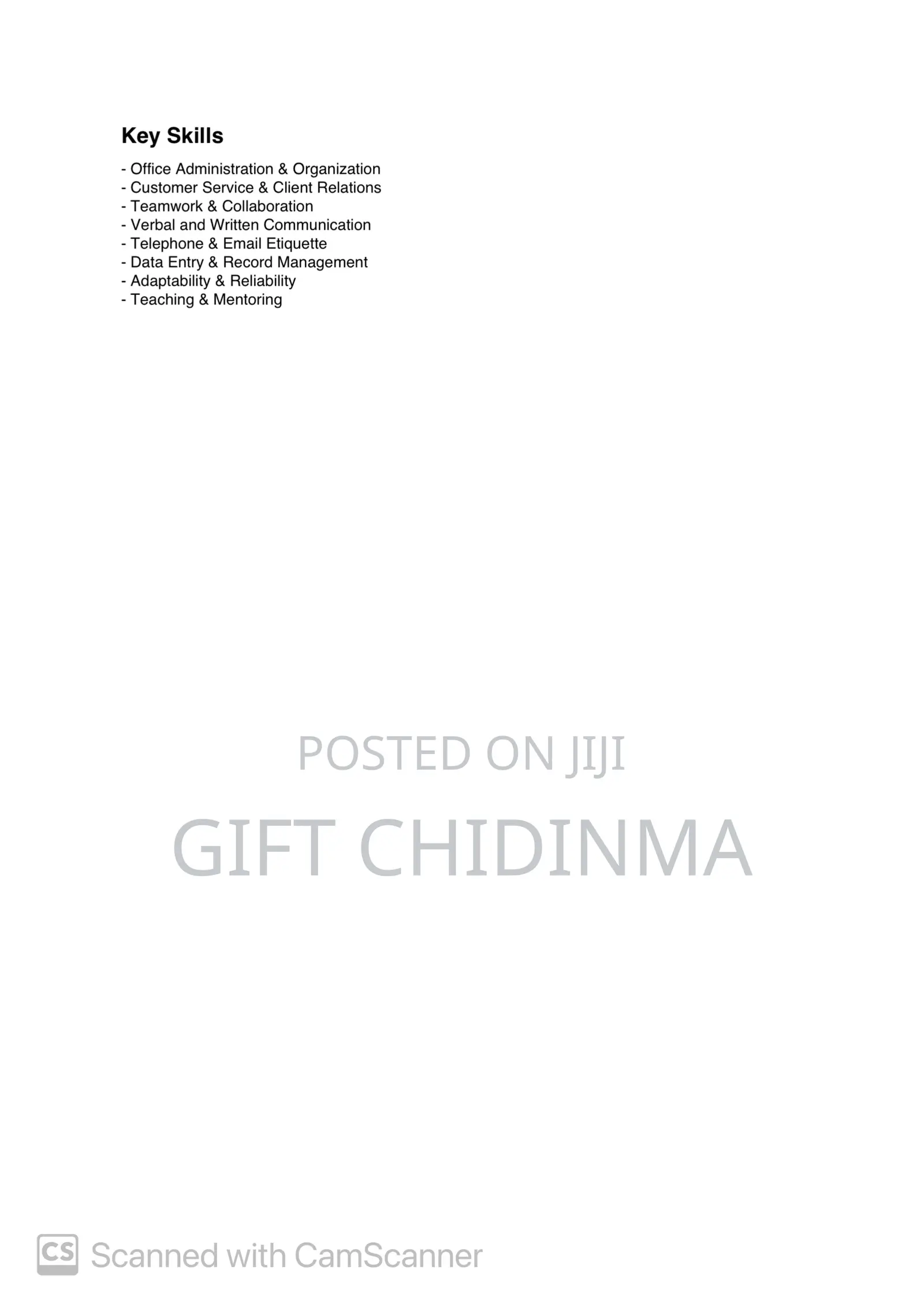 Entry Level Administrative Personnel