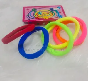 Multicolour Elastic Hair Rubber Band (6in1)