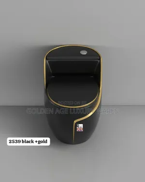 Black Executive Wc With Gold Line