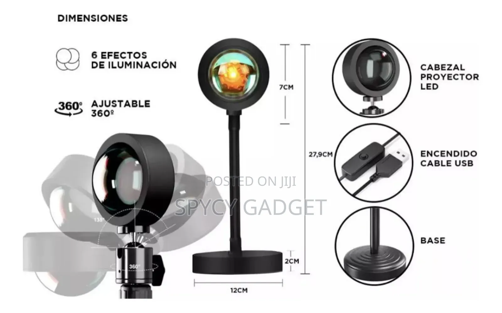 Usb Sunset Projector Lamp Led Atmosphere Lamp