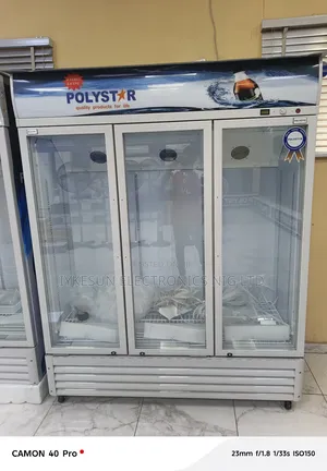 Original Polystar 3 Doors Showcase Fridge Glass (100%Copper)