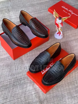 Ferragamo Genuine Leather Men Shoe