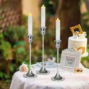 Vintage Silver Candle Set ( 3pcs)