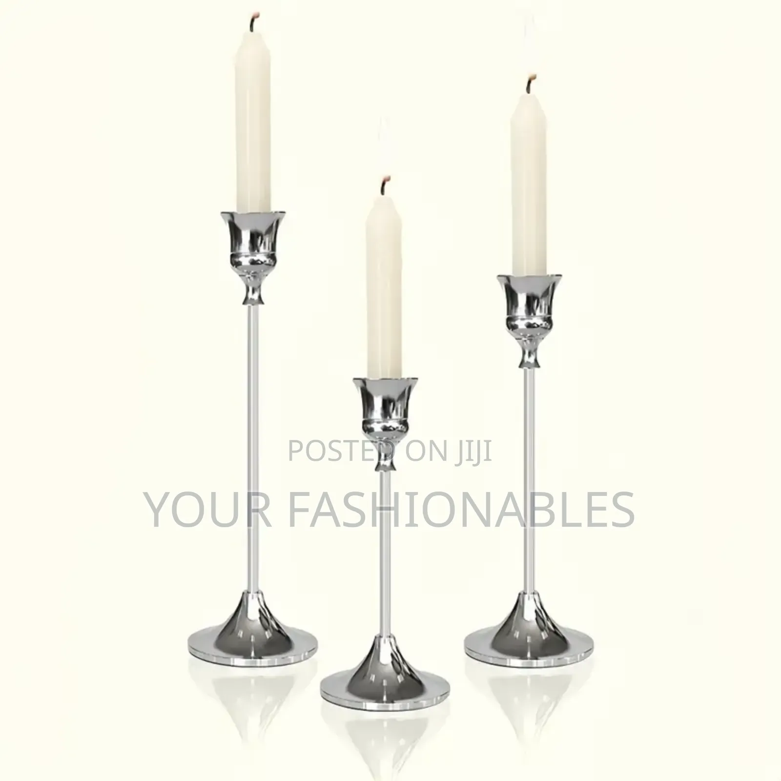 Vintage Silver Candle Set ( 3pcs)